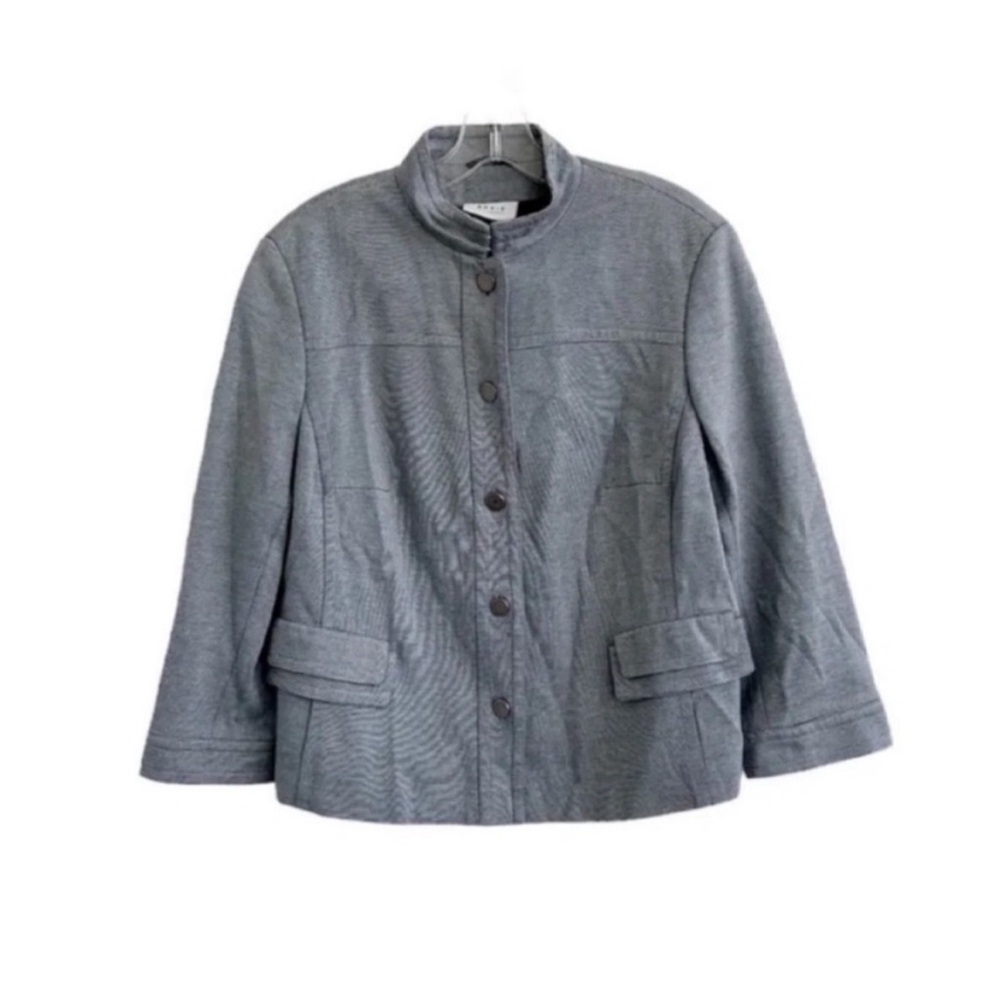 Akris Punto Striped Button Up Jacket